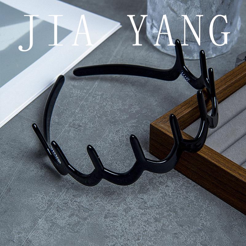 

Высококачественный ацетат черепаховой расцветки корейский ободок-волна для женщин - Универсальный головной убор с высокой короной