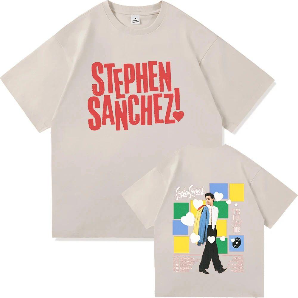 Singer Stephen Sanchez Design Print Tshirts Exclamation Heart Logo TShirt Graphic Merch Oneck Short Sleeve Cotton Tees Unisex S