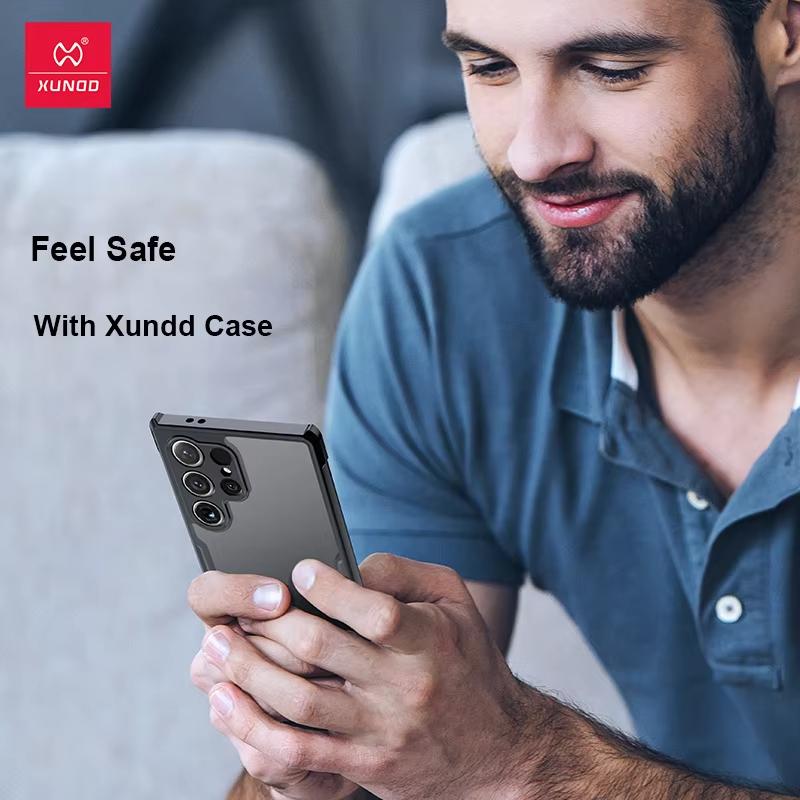 For Samsung Galaxy S25 S24 S23 Ultra Plus S25+ S24+ S23+ Case XUNDD Casing Transparent Phone Cover Shockproof Bumper Protective Cases