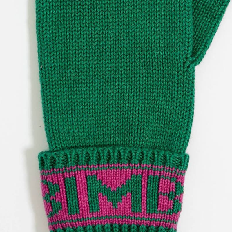 BIMBA Y LOLA [23FW] BIMBA Y LOLA Green Knit Gloves B236AIG013GNB
