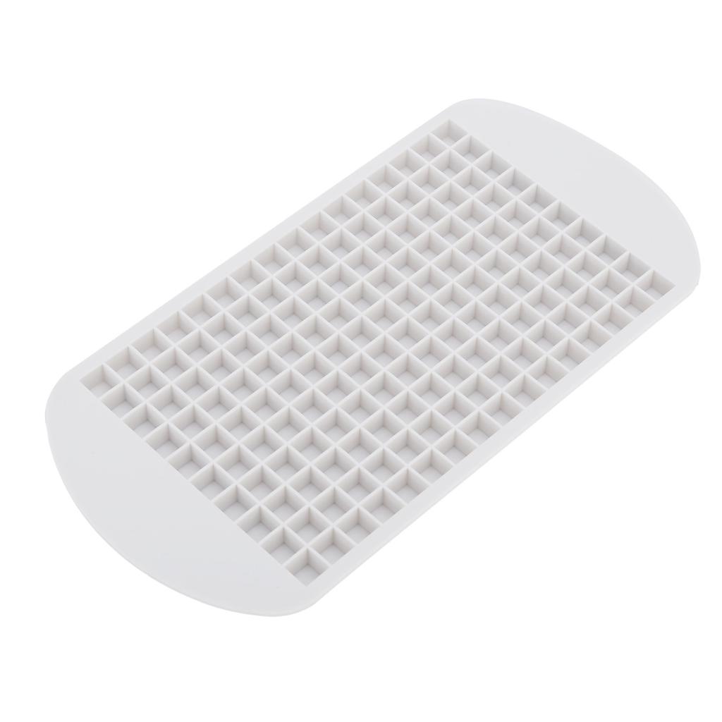 160 Grid Ice Tray Square Flexible Silicone High Temperature Resistant Mini Ice Cube Mold for Home RestaurantWhite