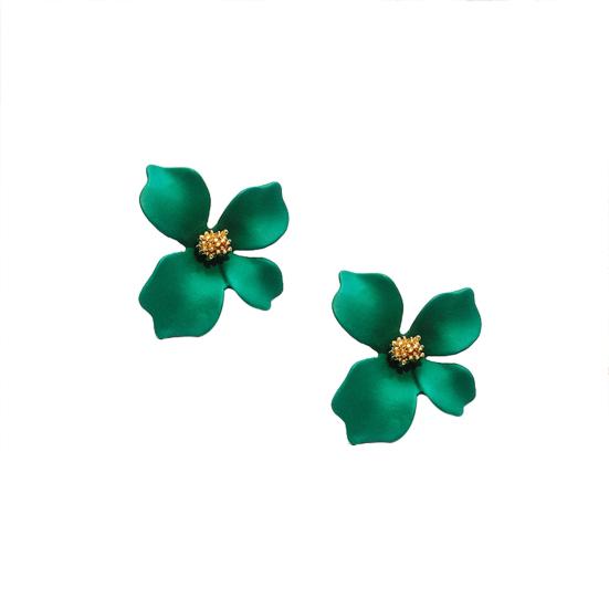2Pcs Women Earrings Flower Shape Anti Rust Alloy Ear Studs Earrings Jewelry for Party