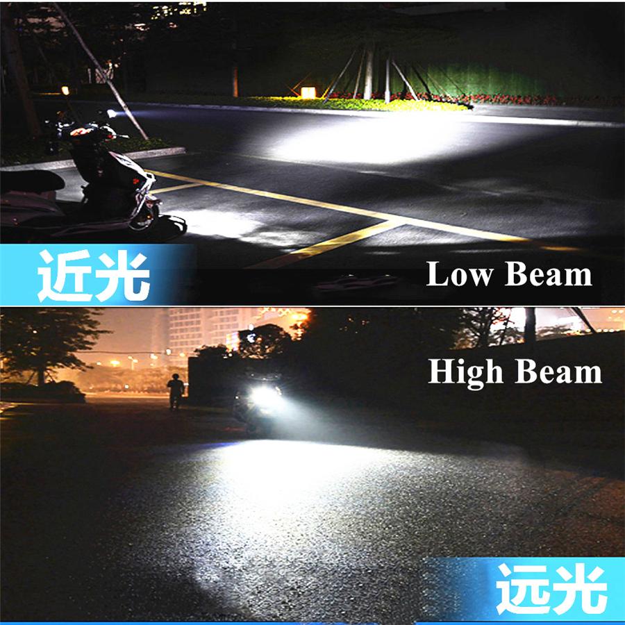 1 Peça 36W H4 9003 HB2 Lâmpada de Farol de LED para Motocicleta Feixe Alto/Baixo 6500K Branco Xenon