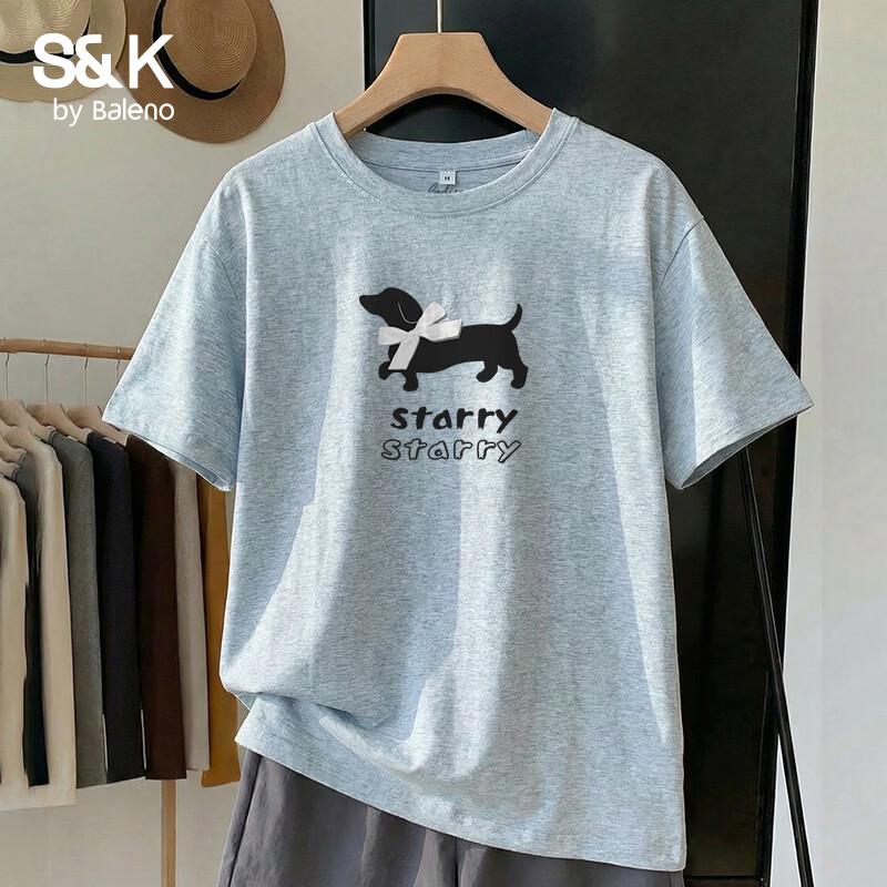 Baleno Women's Dachshund Print Cotton T-Shirt