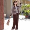 Stylish Long-Sleeved Hoodie Jacket Set for Middle-Aged Women - Casual Plus-Size Spring/Autumn Wear.