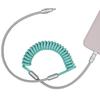 USB Lightning Charging Charger for To with iPhone 15 and Green X Cable, Cable, Type-C Cable, iPhone, iPad, Android, Smartphone, Spiral, Short,