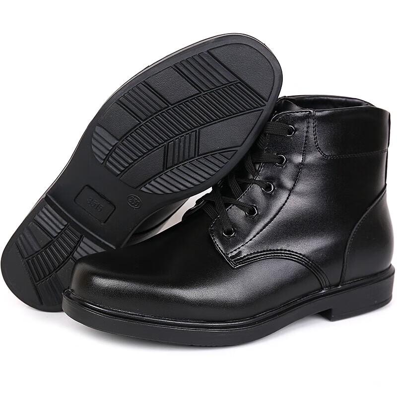 Men's Uniform Winter Leather Boots