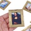1:12 Dollhouse Miniature Frame Oil Painting Diy Doll House Accessories Decor