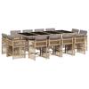 Vidaxl 13-Cz Garden Furniture Set, Cushions, Mixed Beige, Rattan Pe