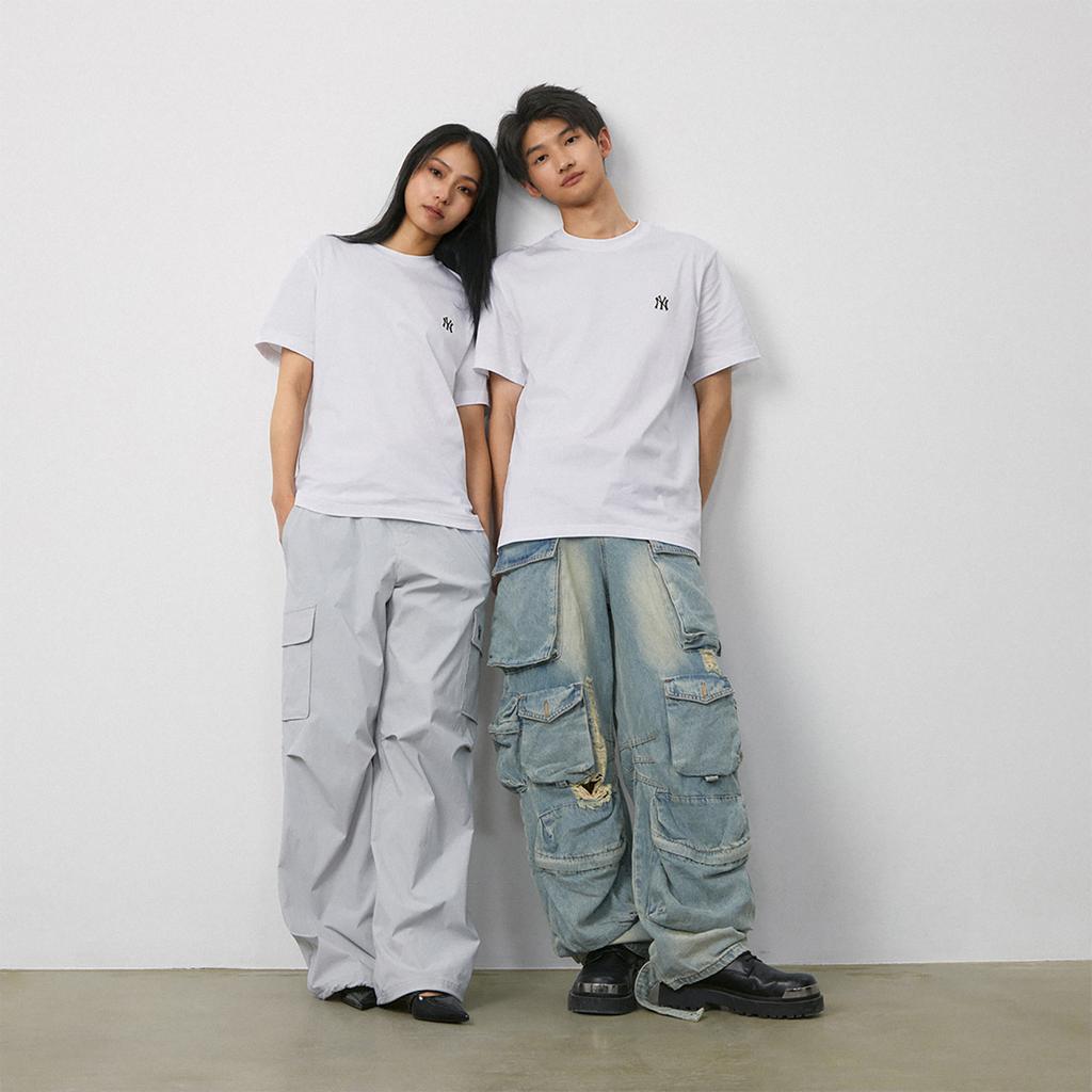 New MLB Fashion Sports Collection T Shirt Unisex White 3ATSB0243-50IVS