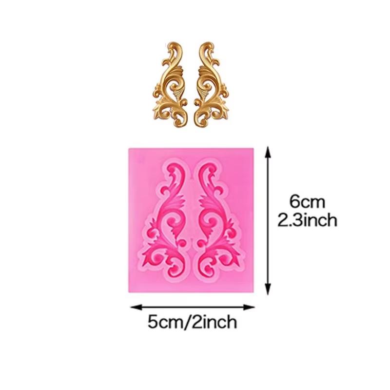 

Набор силиконовых форм для мастики для украшения торта, с цветочным, лиственным и кружевным узорами и 3D-тиснеными дизайнами, инструменты для выпечки для конфет и выпечки
