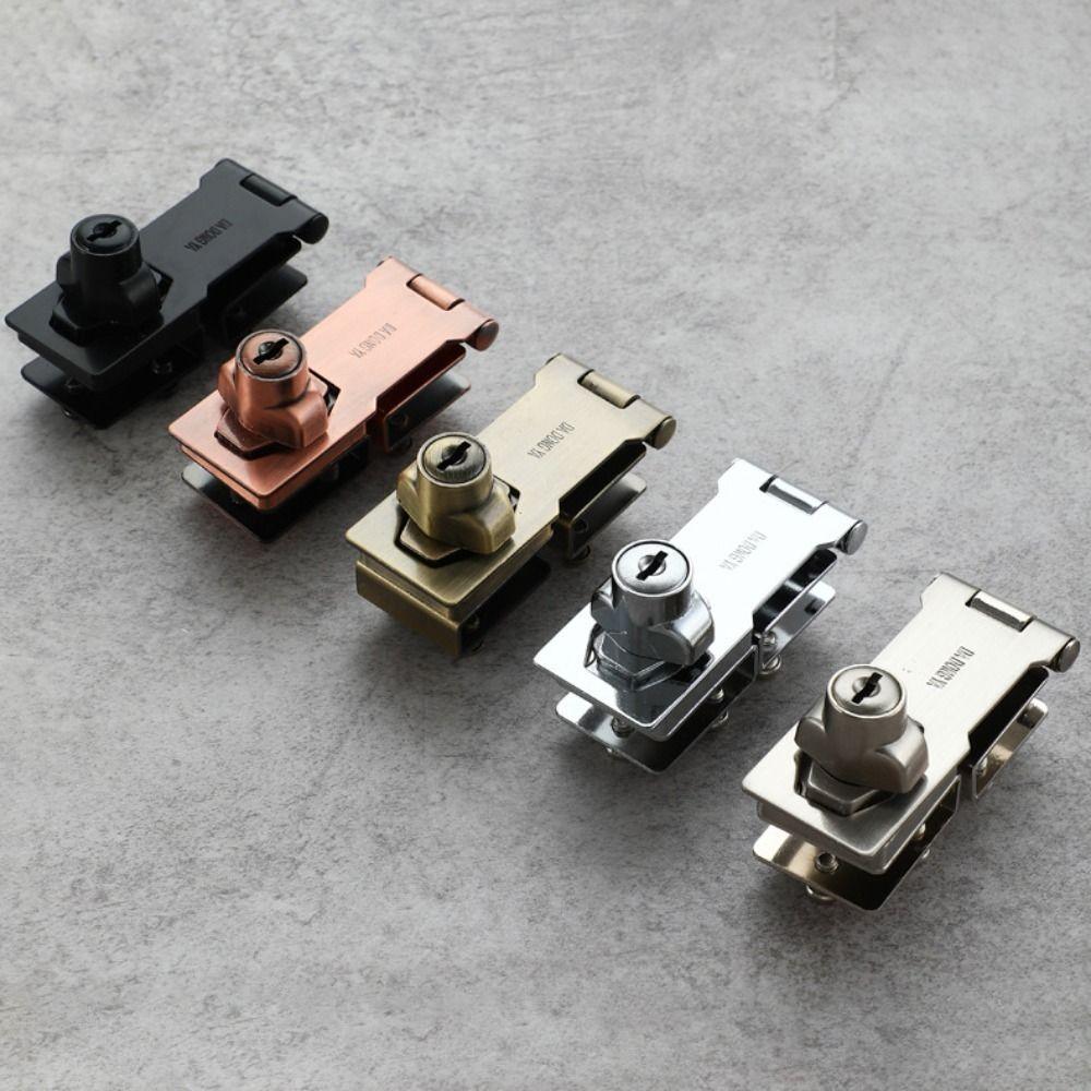 Security Cabinet Display Lock Zinc Alloy Lockset New Glass Door Lock  Glass Door