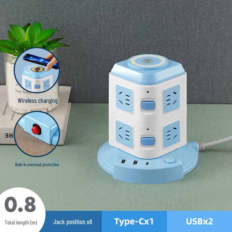 Multifunctional Vertical Wireless USB Fast Charging Board for Home