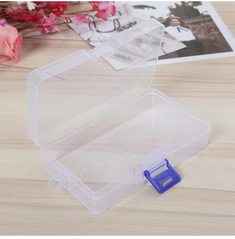 Transparent Lockable Storage Box Small Object Storage Container Fishing Gear Accessories Box Cosmetic Crafts Jewelry Plastic