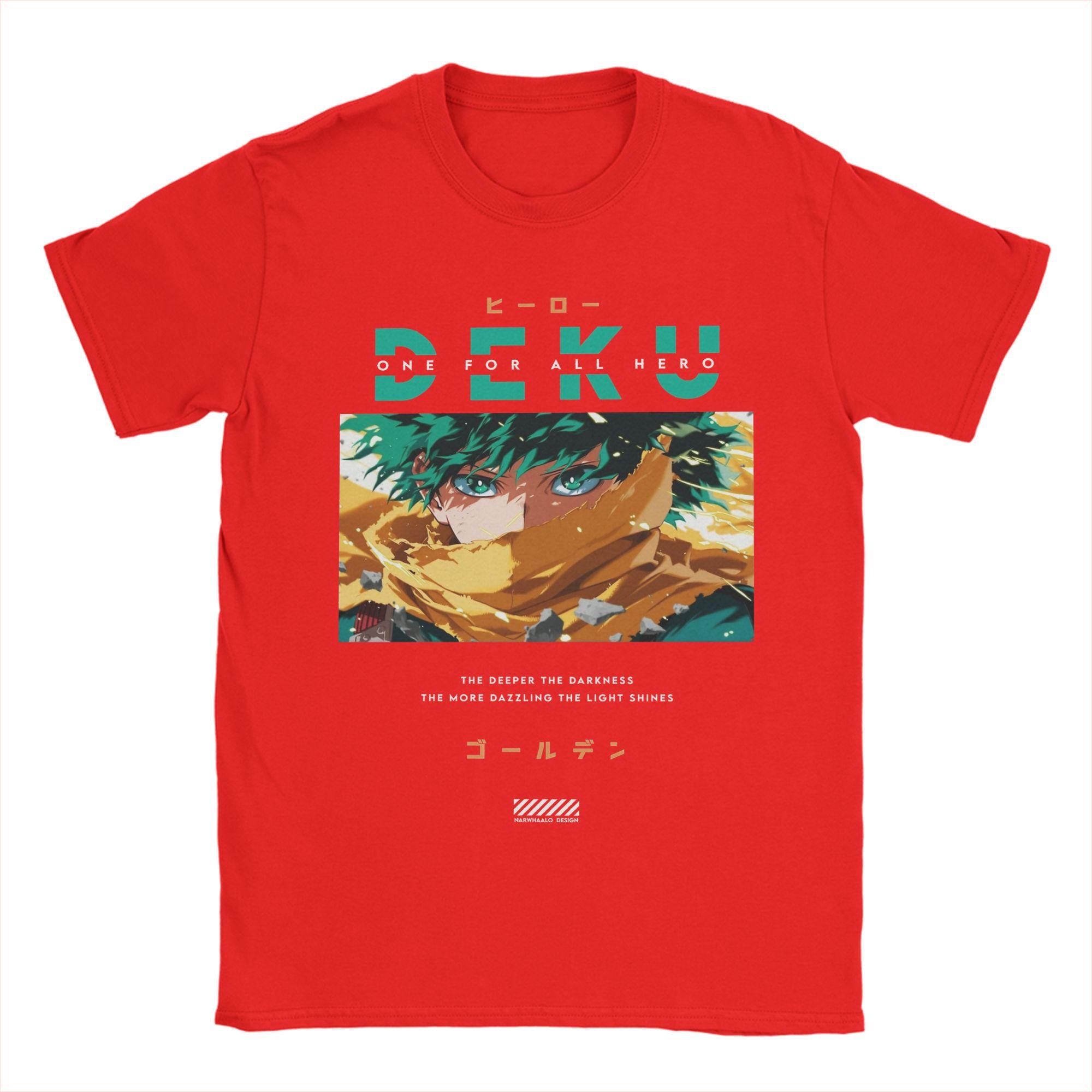 

Izuku Midoriya My Hero Academia TShirt Summer Dazzling Light Hippie T Shirts Men Cotton O Neck Tees Short Sleeves Funny Tops S