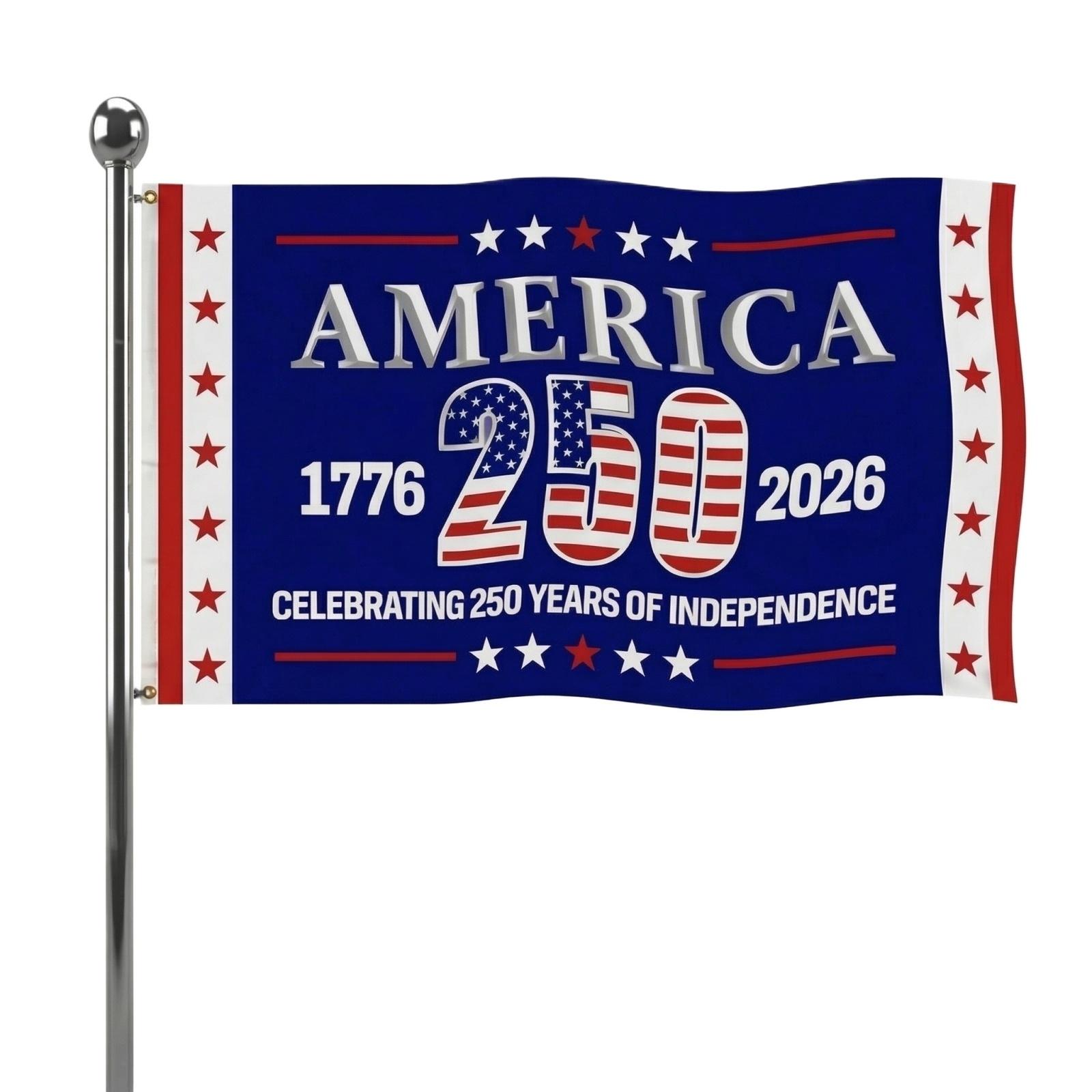 

3-foot American Flag, Embroidered With Stars And Stripes, Made Of 210D High-strength Nylon, Suitable For Decoration To Commemorate The 0th Anniversary One Size