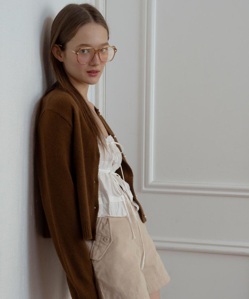 LETTERA Raccoon Pearl Cardigan