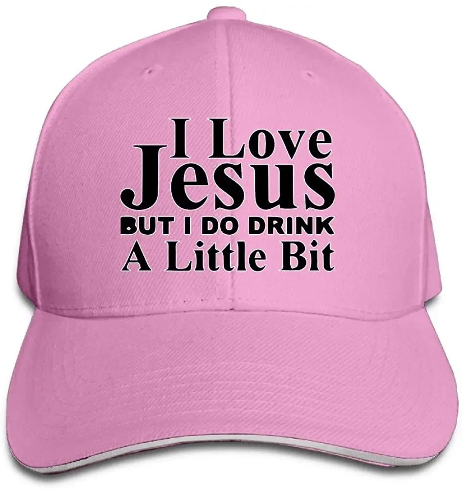 

Jesus But I Do Drink A Little Bit Mens Baseball Caps Trucker Hats Adjustable