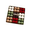 Christmas Ornament Set: Flocked & Painted Hanging Balls In Gift Box for Tree Decoration