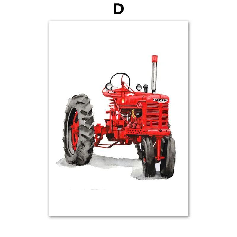 Tool Cart Tin Painting Wall Decor Kids Room Art