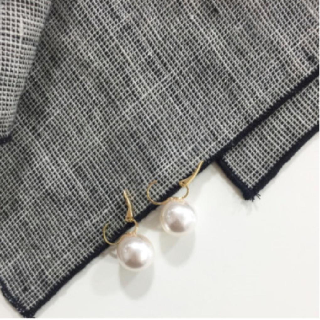 ARTRIA Pearl-E Titanium Needle Earrings HNJEATT0002WHF