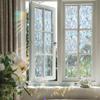 Window Privacy Film Wildflower Decorative Static Cling Vintage Floral Butterfly Window Stickers Non-adhesive Easy Care Decals for Home Kitchen Living
