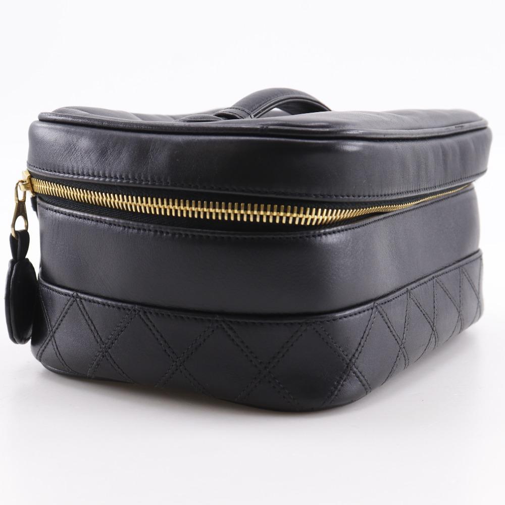 CHANEL Vanity Vanity A01618 Bicolole vintage black Calfskin Women Used