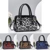 Fashion Leopard Print Women Casual Glossy Shoulder Bag For Daily Urban Style