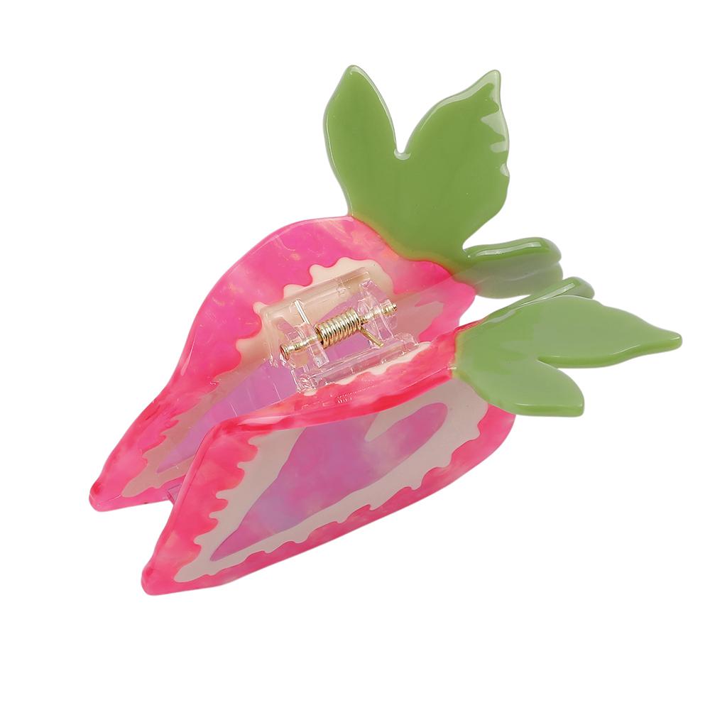 New Style Strawberry Heart Acetate Hair Claw, Elegant Hair Clip, Sweet and Cute Hair Claw, Girlish Popular Hair Clip