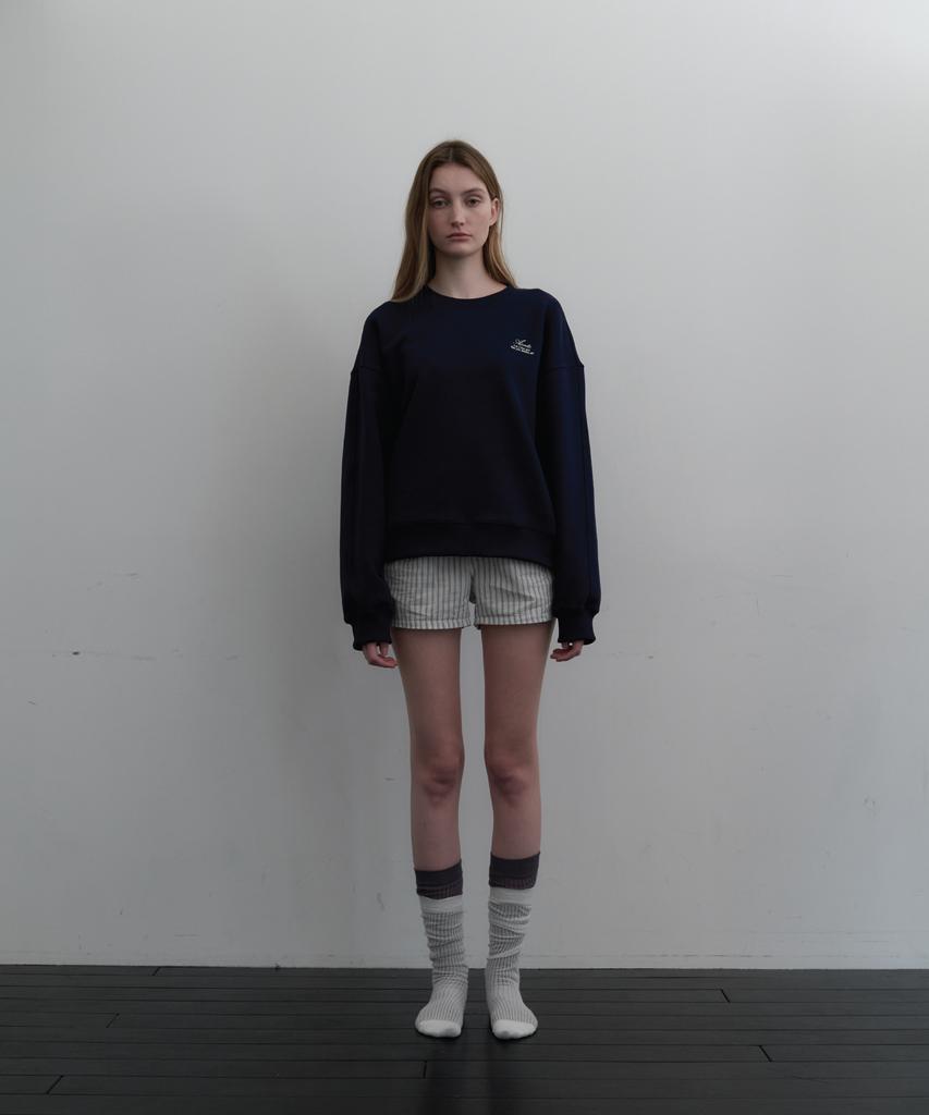 Aente Logo Oversized Sweatshirt - Navy