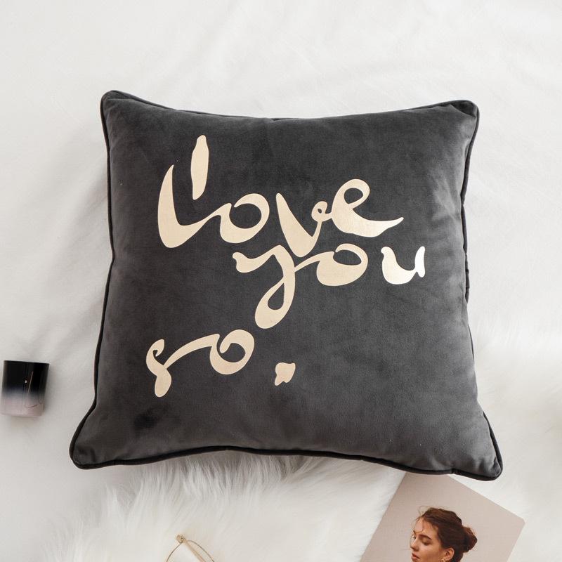 

Ins Solid Color Velvet Hot Gold Pillow Case Living Room Sofa Bed and Bed Pillow Hotel Bed and Bed Pillow 45X45cm