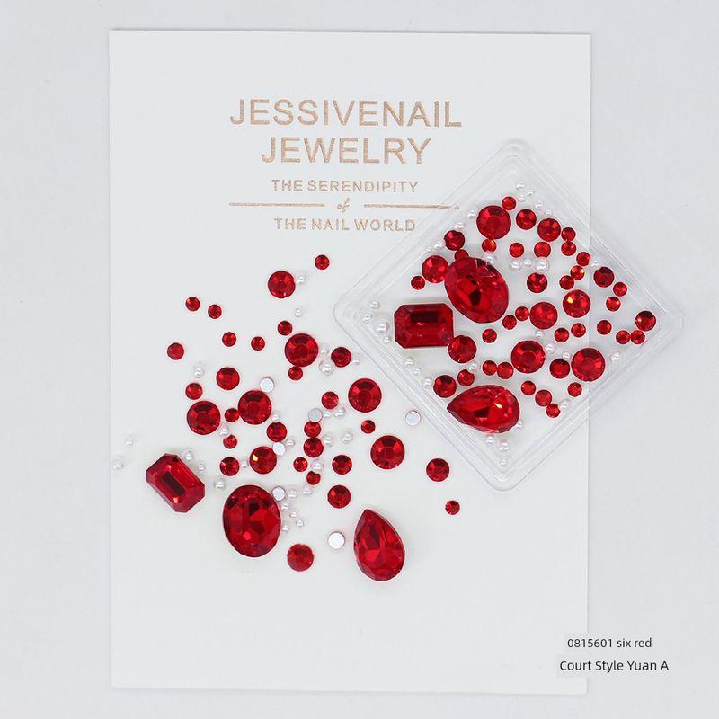 

Zhenzhen Palace Style Nail Stickers Paper Net Red Best Selling Concubine Back Palace Armor Luxury Nail Stamping Nail Ornament Palace Zhen Xuan Diamond Material Pack-Big Red