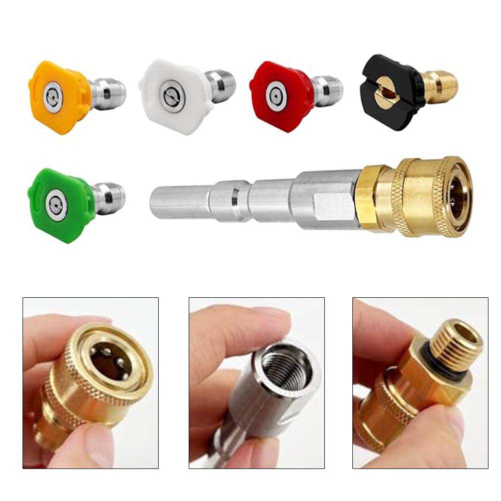 For Nilfisk-Compatible Quick Coupling Adapter with 5 Stainless Steel Nozzles for Neptune KEW Alto Pressure Washer Use