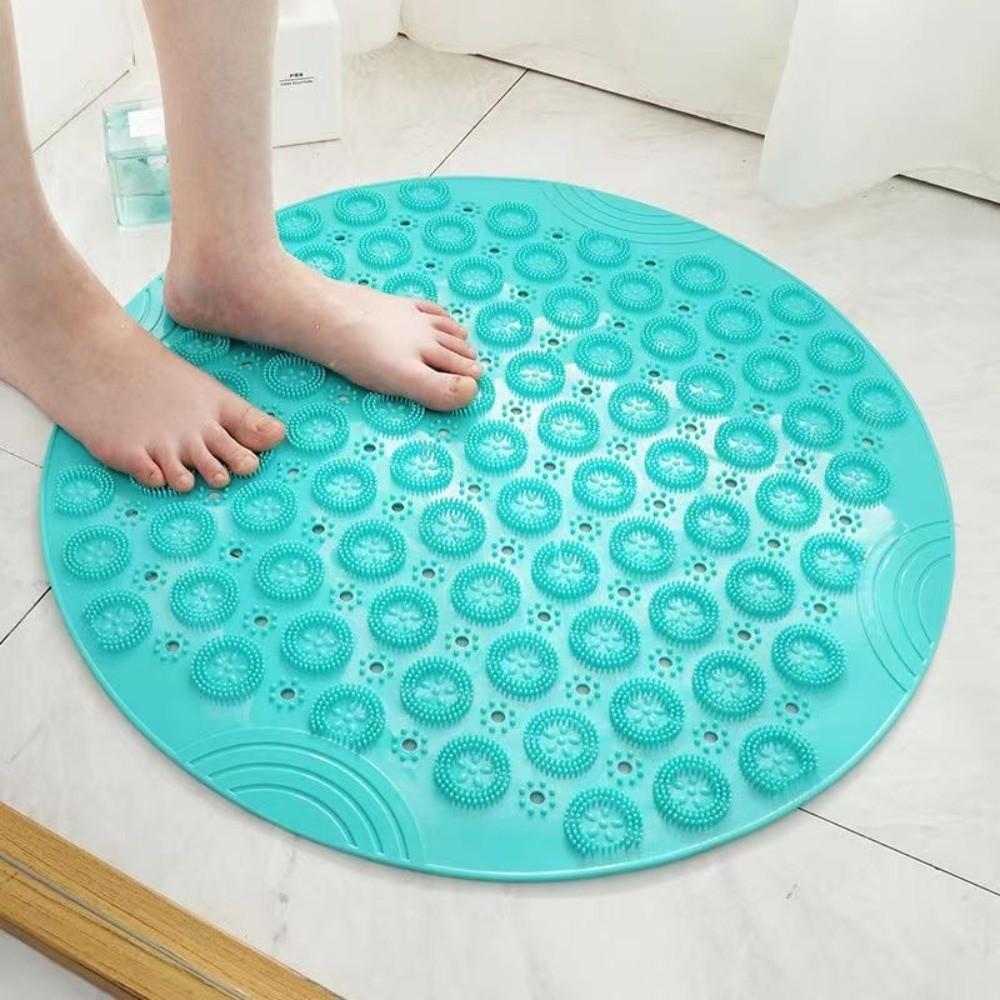 Waterproof Bathroom Mat Round Foot Massage Mat Versatile Shower Mat  for Bathroom