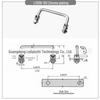 304 Stainless Steel Heavy-Duty Folding Handle for Industrial Equipment