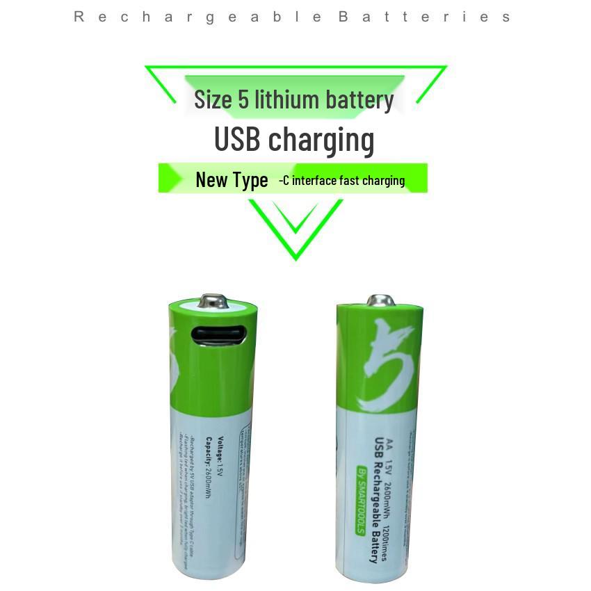 1.5V Fast Charging Rechargeable Lithium Battery for Remote Control Cars - Size 5 & 7, USB Compatible.
