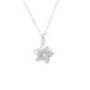 Women Minimalist Fashion Rotatable Jasmine Pendant Hollow Clavicle Chain Necklace