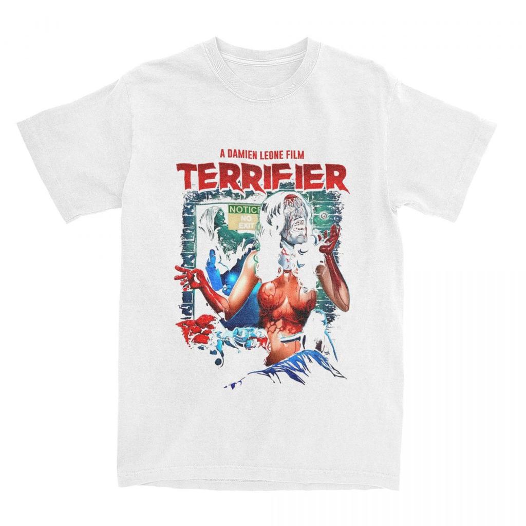 Retro Terrifier Film T-Shirt Summer Art The Clown Terrifier 3 Vintage T-Shirts Cotton Hipster Tshirt for Male Loose Clothing