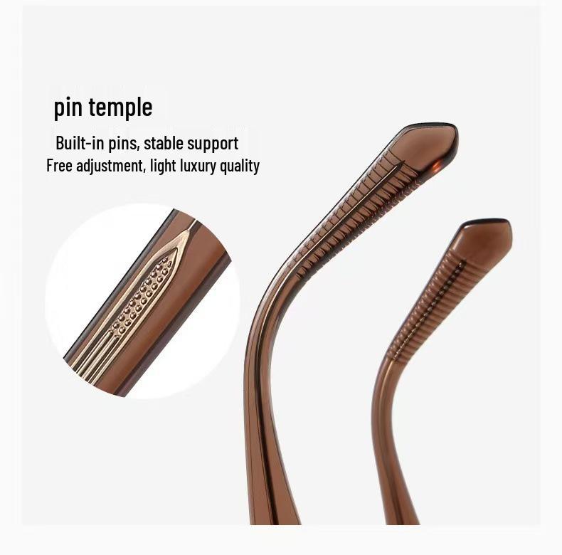 Brown Cat-Eye Acetate Frame with Myopia & Blue Light Prescription Lenses