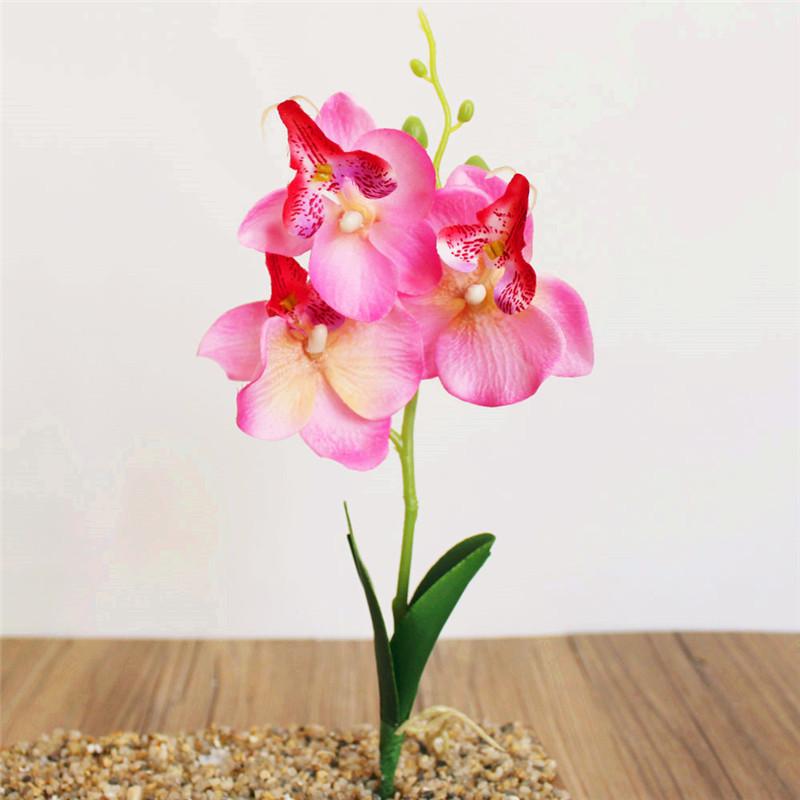 1Pc Artificial Flower Butterfly Orchid Silk Home Wedding Party Decoration DIY Arrangement Accessories