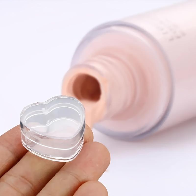 10pcs Heart-Shaped Plastic Cosmetic Jar Set - Refillable Travel Containers for Lip Balm, Cream & More - Odorless