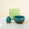 Matcha Bowl with Mouth Matcha Tool Brush Tea Bowl Mixer Utensil Set Japanese Ceramic Kiln-changing Glaze 1000