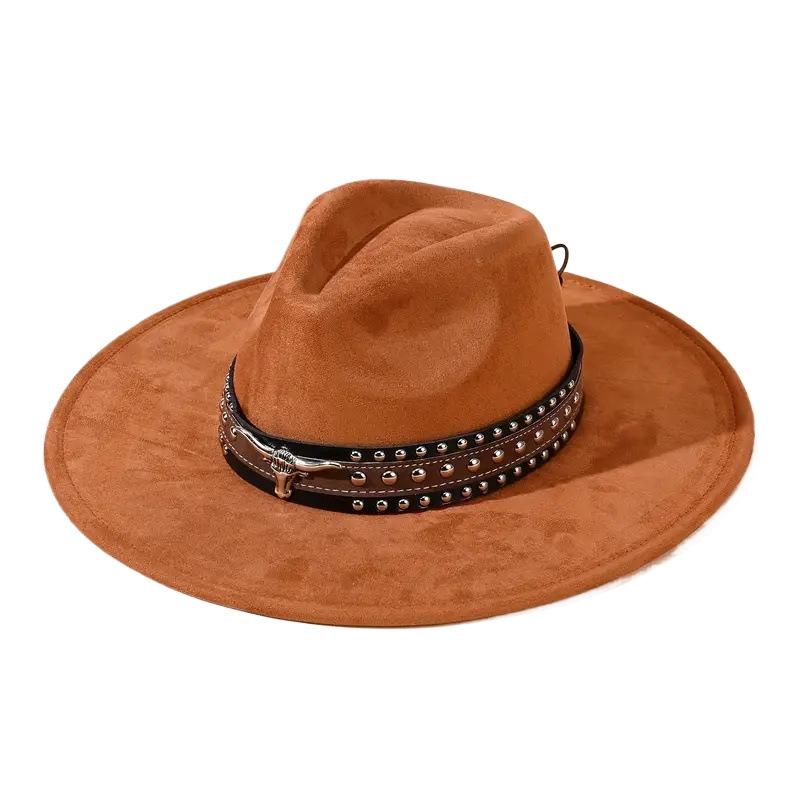 

JYL TS DIY Vintage PU Hat Unisex Curved Brim Sun Protection Western Hat Faux Leather 1222Mao10854 чорний