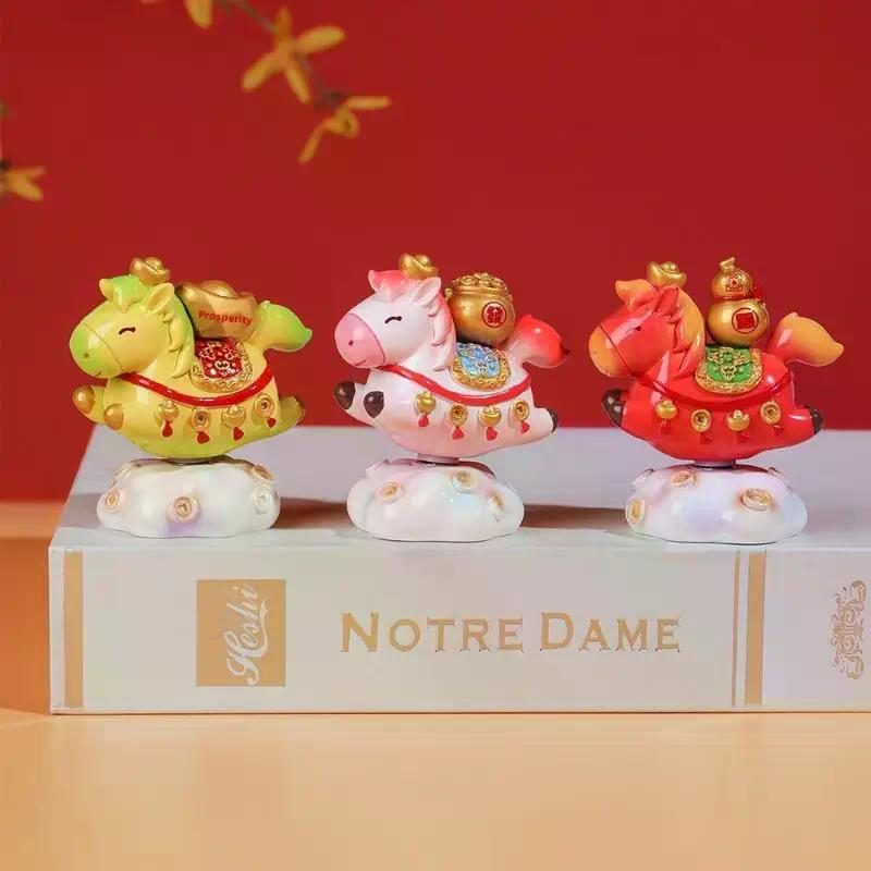 2026 Horse Statue Chinese New Year Feng Shui Tabletop Ornament Mascots For Home Desktop Decoration Chinese Spring Festival Decor