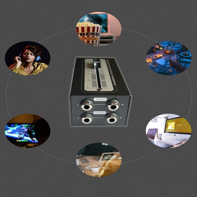 Precise Sound Adjuster Metal Volumes Controller with Sensitive Dials for 6.5mm Jacks Personalize Sound Experience