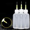 5Pcs 50ml Needles Transparent Glue Bottle Polyethylene Needle Dispenser Dispensing Bottle for Rosin Solder Flux Paste