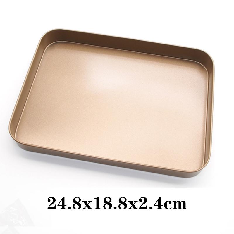 

10 Квадратная форма для торта с антипригарным покрытием, для сыра, печенья, хлеба, пиццы, противень для выпечки, форма для хлеба/торта из углеродистой стали, листы для выпечки, кухонные принадлежности золотистый