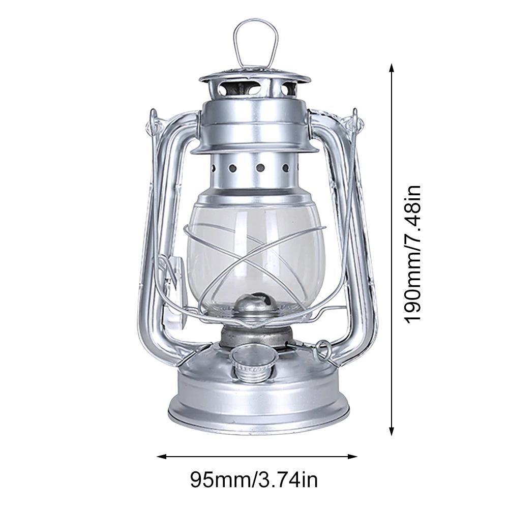 Retro Portable Kerosene Lantern Camping Lights Metal Hurricane Oil Table Lamp Vintage Climbing Fishing Camp Light