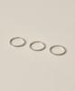 Novice Tokyo Slim Cubic Ring 3-Set Cz Ring 3 Set [Stainless] / Silver