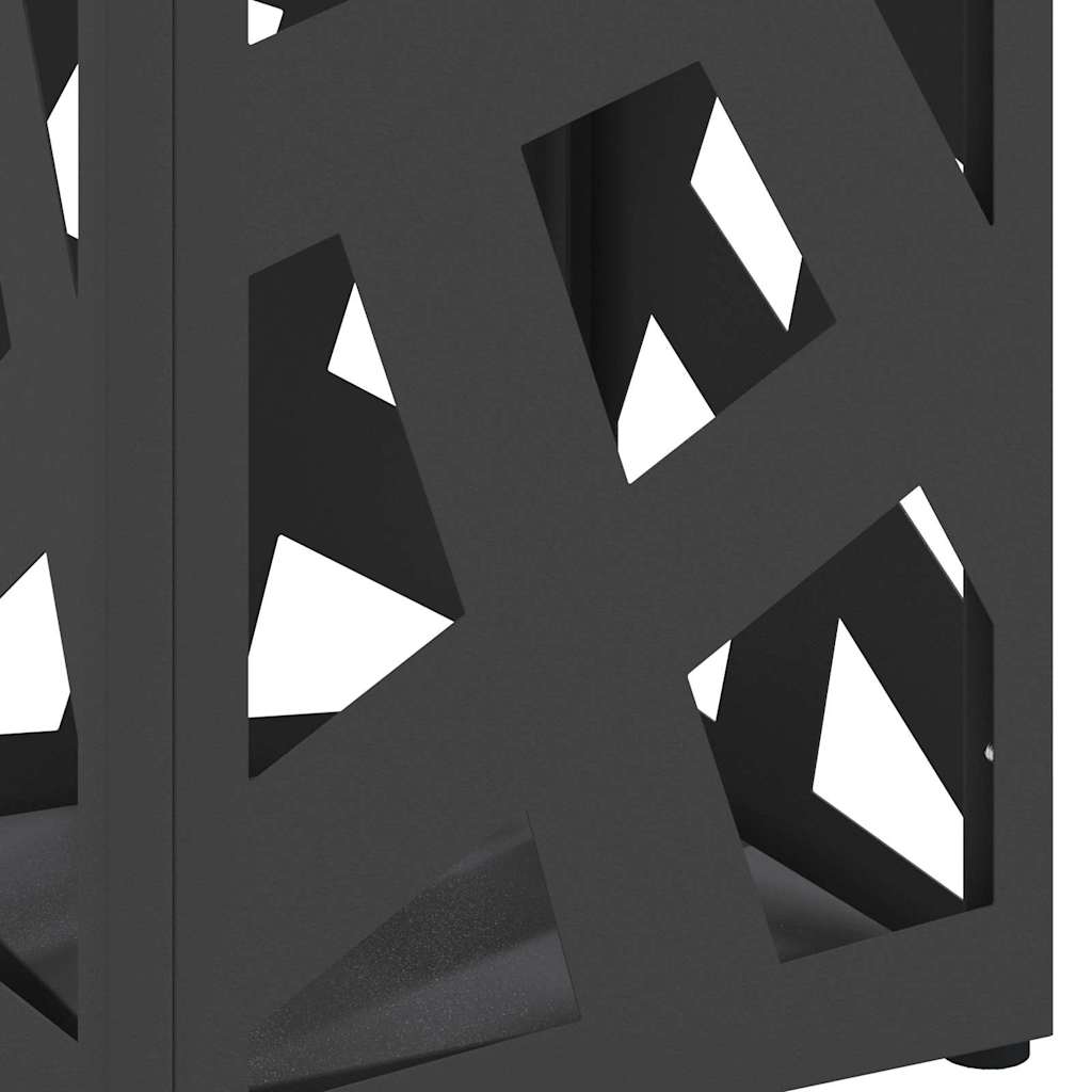 Umbrella Stand Black 15.5 X 15.5 X 49 Cm Metal